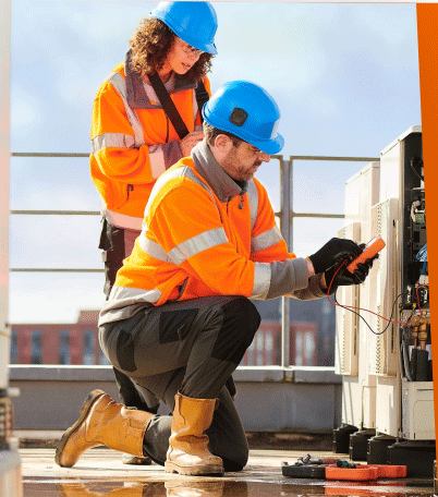 Construction workers overlap